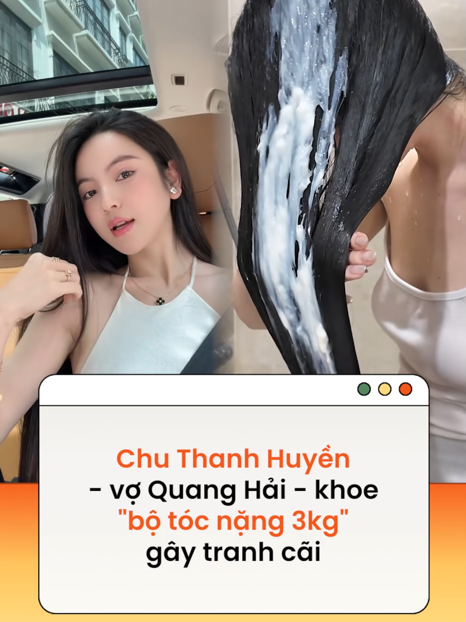 Vốn gắn liền với hình ảnh này WAG có mái tóc đẹp đáng mơ ước nhưng lần này Chu Thanh Huyền lại gây tranh cãi khi chia sẻ về cách chăm sóc tóc, tự định lượng tóc của mình 
