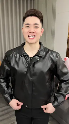 Áo Khoác da dài tay cổ bẻ SEIX