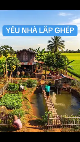 Ở quê, chỉ một túp lều nhỏ giữa vườn thôi cũng hóa thành thiên đường riêng, túp lều đơn sơ mà ấm, đủ vườn – ao – chuồng, đủ bình yên cho cả một đời #tupleulytuong #yeunhalapghep #CuộcSốngMơƯớc #bophoveque #BìnhYên 