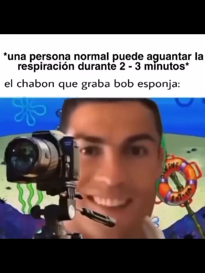 El que graba Bob esponja #shitposting #Meme #bobesponja #cr7 #fondodebikini 