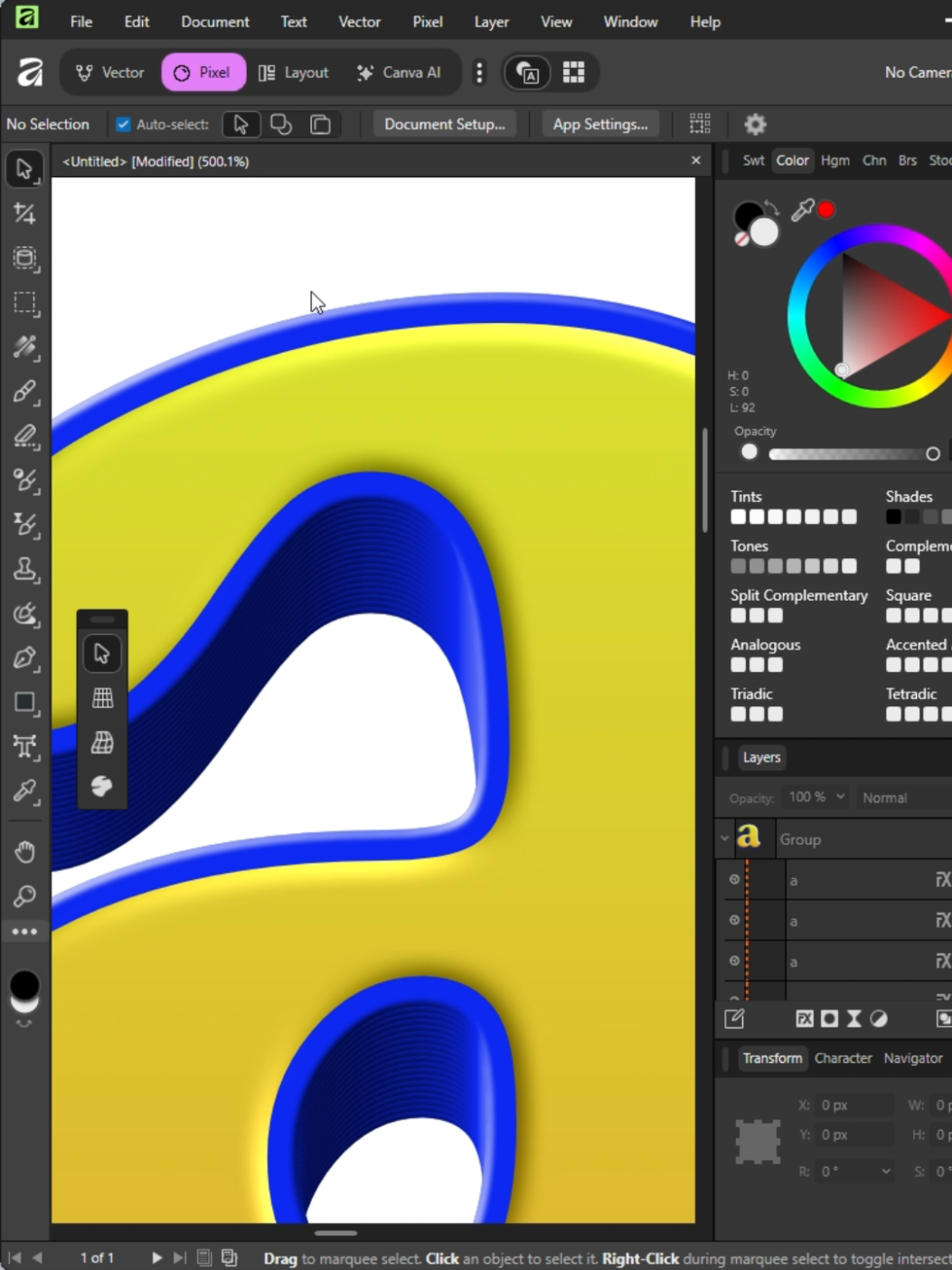 TEXT EFFECT EDITABLE AFFINITY by Canva  #affinitybycanva #freelancedesigner #freelancer #freelance #logodesign 