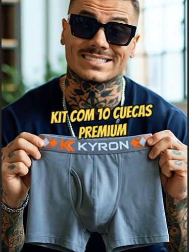 Kit 10 Cuecas Boxer Premium Kyron com Forro de Algodão #TikTokShopBlackFridayBR #moda #masculina #blackfriday #fimdeanotachegando #cuecas #boxer