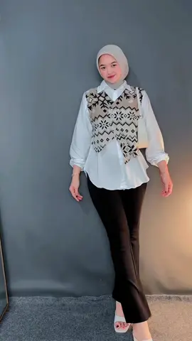 Kemeja vest by @Hijab Geulish #kemeja #kemejawanita #OOTD #ootdhijab 