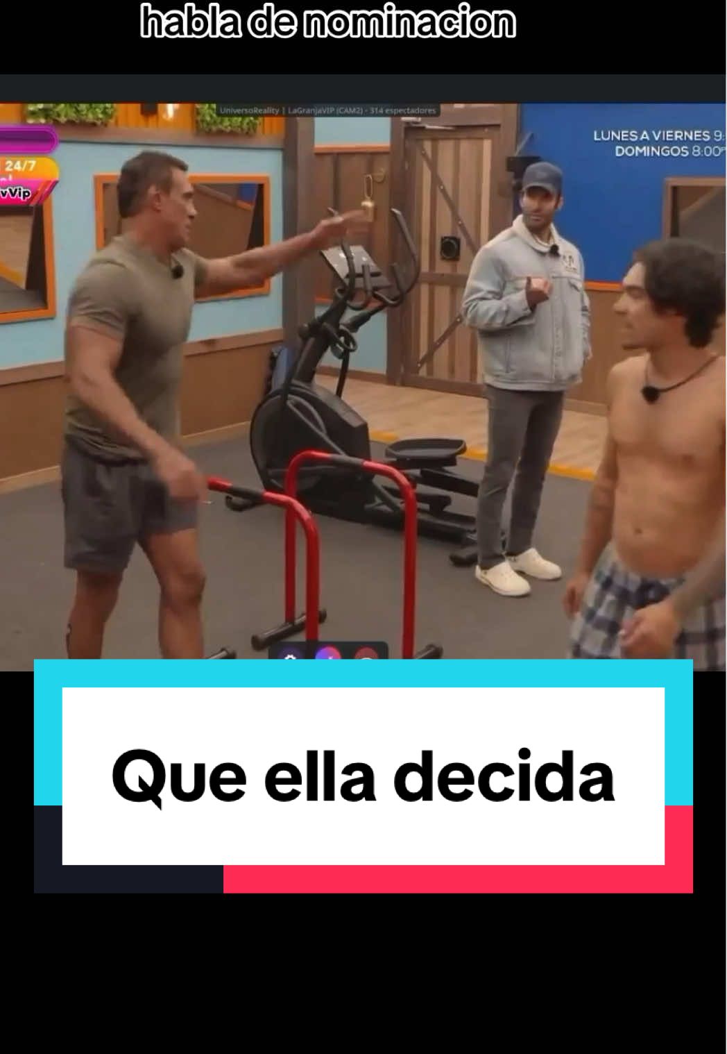 El patron todo nerviso cuando hablaban de a quien mandara fabiola al duelo de nominados #lagranjavip #sergiomayermorí #kimshantal #fabiolacampomanes 
