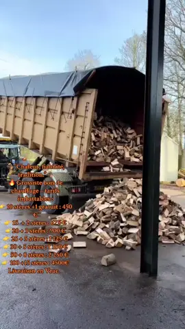 🪵 “Chaleur, fiabilité, tradition.”🪵 🔥 Grossiste bois de chauffage – tarifs imbattables : 👉 10 stères +1 gratuit : 450 € 👉 15  + 2 stères : 675 € 👉20 + 3 stères : 900 € 👉 25 + 5 stères : 1 125 € 👉30 + 5 stères : 1 350 €  👉 50 + 8 stères : 2 250 €  👉 100 +15 stères : 4500€  Livraison en Vrac.  #BoisDeChauffage #BoisDeChauffageFrance #BuchesDeBois #ChauffageBois #tiktokfrance🇨🇵 