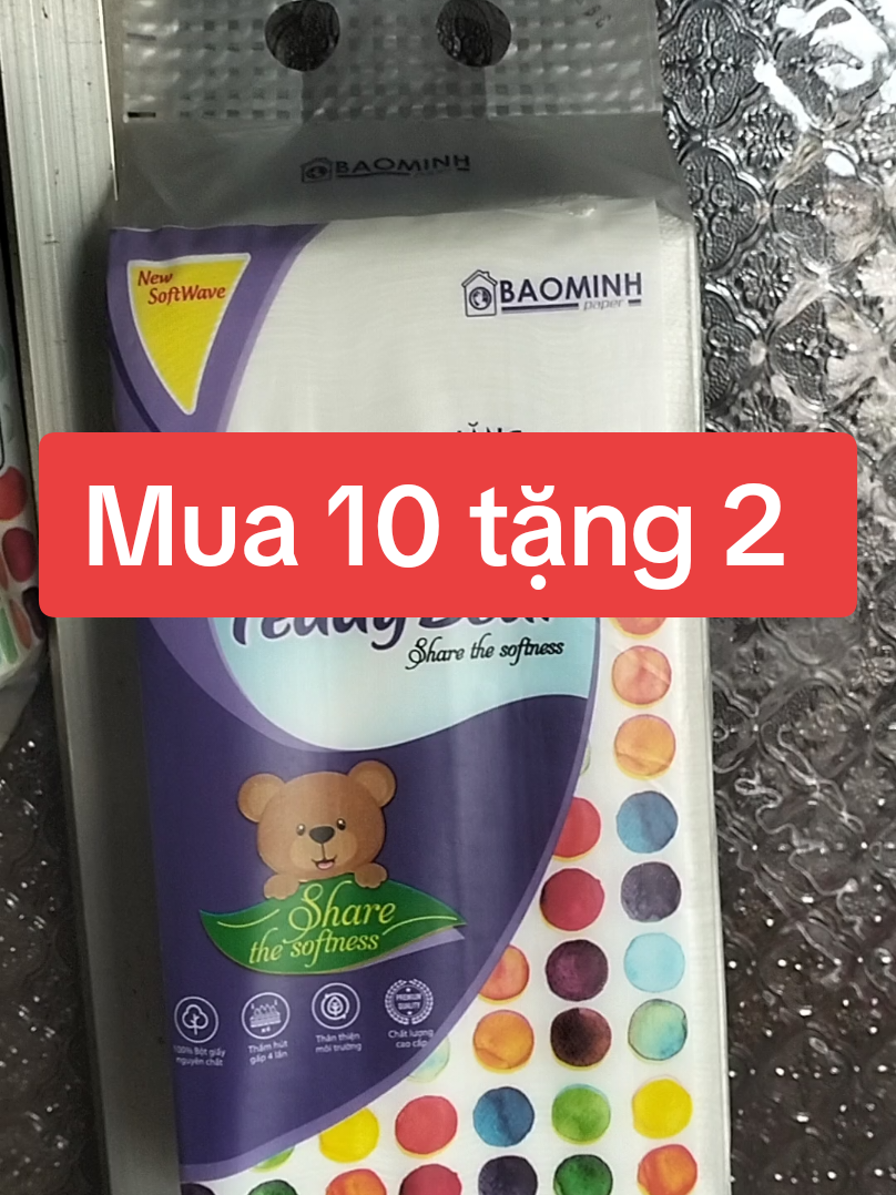 Combo 10 bịch tặng 2 bich #kimhong #giayrutbaominh #xuhuong2025 #giaytrangdaimin #t 