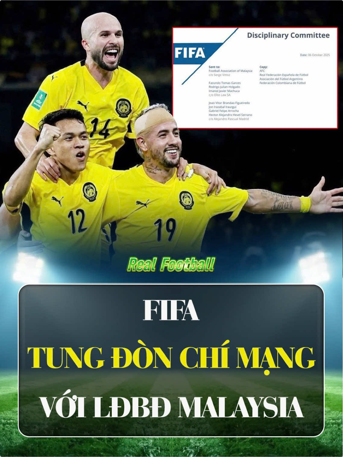 FIFA tung đòn chí mạng vào liên đoàn bóng đá Malaysia trong vụ gian lận nhập tịch 7 cầu thủ. #bongda #malaysia 