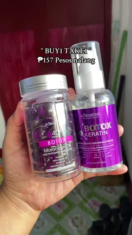 Buy1take1 komesic botox hair treatment oil and hair multivitamin serum #hairserum #headcareset #botoxhairtreatmentoil #komesic 