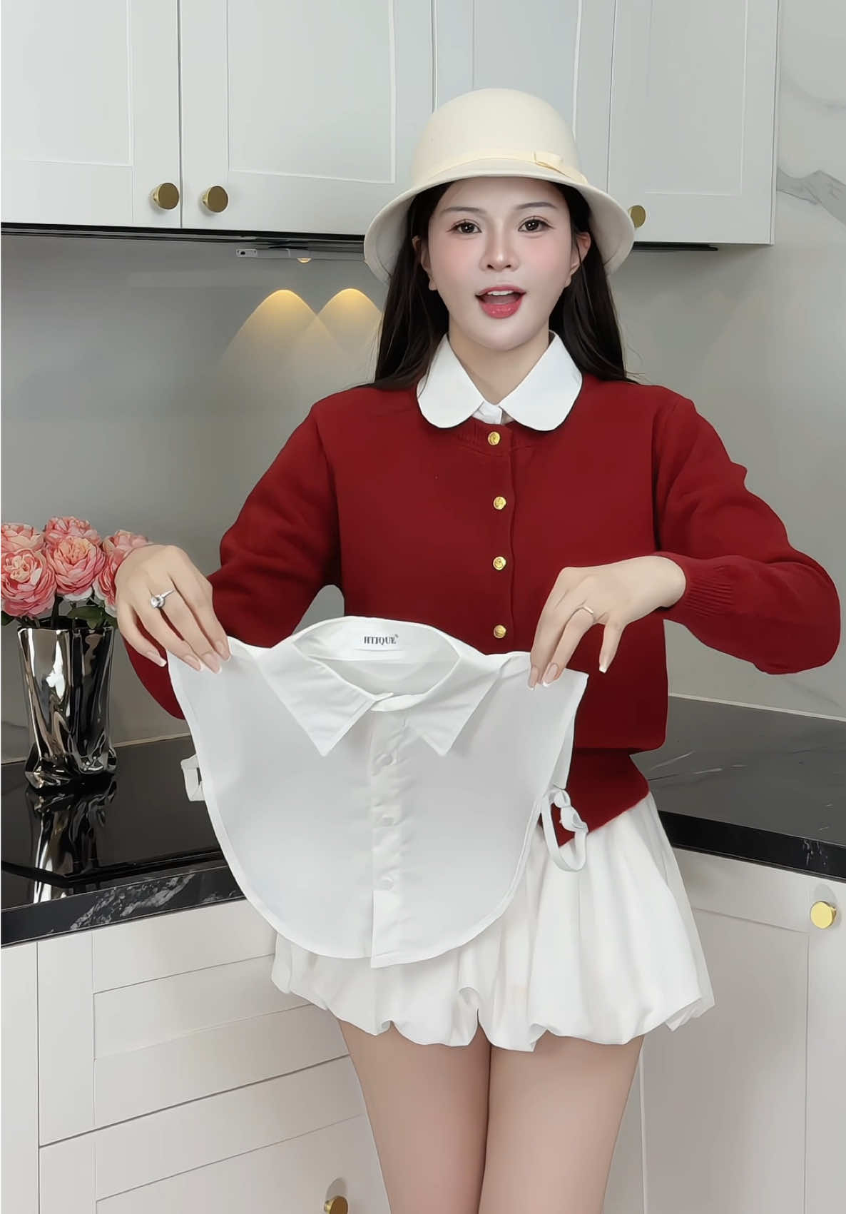 Cổ sơ mi cổ sen dễ mix đồ #champhanreview #cosomi 