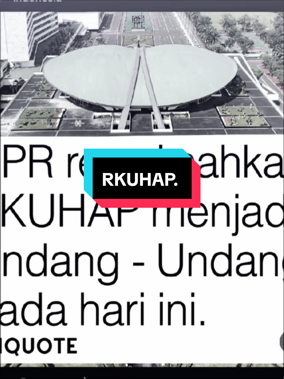 Dewan Perwakilan Rakyat (DPR) RI secara resmi telah mengesahkan Rancangan Kitab Undang-Undang Hukum Acara Pidana (RKUHAP) menjadi Undang-Undang (UU) dalam Rapat Paripurna yang digelar hari ini, Selasa, 18 November 2025.  Pengesahan ini menandai pembaruan besar dalam sistem peradilan pidana di Indonesia, menggantikan KUHAP lama yang telah berlaku selama lebih dari 40 tahun (UU No. 8 Tahun 1981). UU KUHAP yang baru ini dijadwalkan akan mulai berlaku efektif pada tanggal 2 Januari 2026, bersamaan dengan pemberlakuan Kitab Undang-Undang Hukum Pidana (KUHP) baru yang telah disahkan sebelumnya pada tahun 2022.  #fypシ #trending #indonesia🇮🇩 #mrbeast #indonesia 