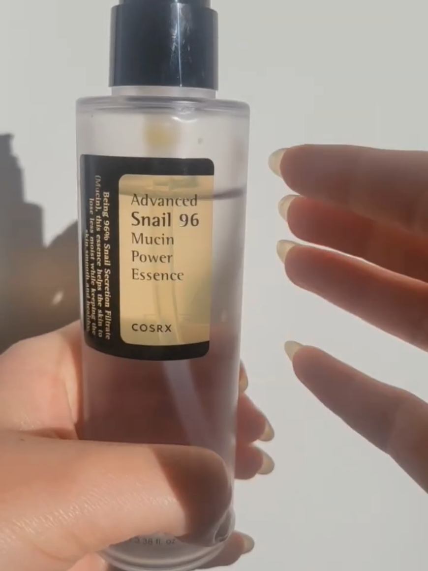 **COSRX Advanced Snail 96 Mucin Power Essence** is a **hydrating, soothing, and skin-repairing essence** made with **96% snail mucin**. It helps **heal damaged skin**, boost **hydration**, smooth **texture**, and fade **acne scars or dark spots** over time. The formula is gentle, fragrance-free, and suitable for **most skin types**, especially **dry, sensitive, or irritated skin**. The texture is **slimy/sticky**, which some people don’t like, but it absorbs well and works best when followed by a moisturizer. It’s **not a quick fix** for deep wrinkles, but it improves **glow, elasticity, and barrier strength** with consistent use. Some people may experience minor breakouts or clogged pores, so patch testing is recommended. Overall: It’s a **cult-favorite K-beauty product** for hydration, plumpness, and skin barrier repair — great value for the price. #koreanskincare #KBeauty #nigeria 