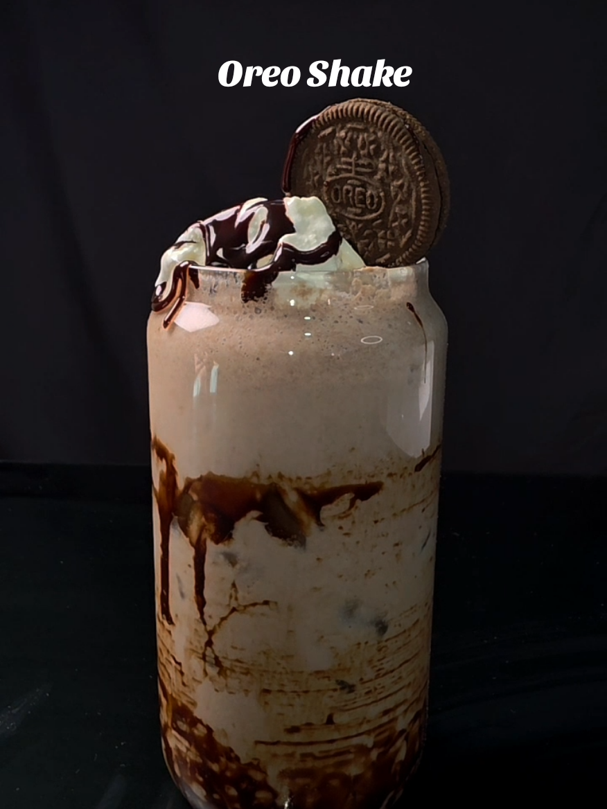 Oreo Shake  One of the most delicious shake treats I’ve made! Ingredients: 5–6 Oreo cookies 2 cups milk 1 cup ice 2 scoop Vanilla Ice cream  Chocolate Syrup  Garnish (Vanilla Icecream and Oreo) Method: •Blend Oreos,Vanilla Ice cream , milk, and ice for 30 seconds until creamy. •Fill glass with Ice and  Pour Creamy mix  •Top with Vanilla Icecream and Oreocoffee What flavor combo should I try next?  #oreoshake #milkshake  #fyp #foryoupage  #creatorsearchinsights 