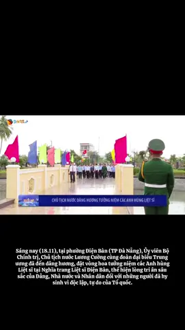 Chủ tịch nước Lương Cường dâng hương tưởng niệm tại Nghĩa trang liệt sĩ Điện Bàn, TP.Đà Nẵng