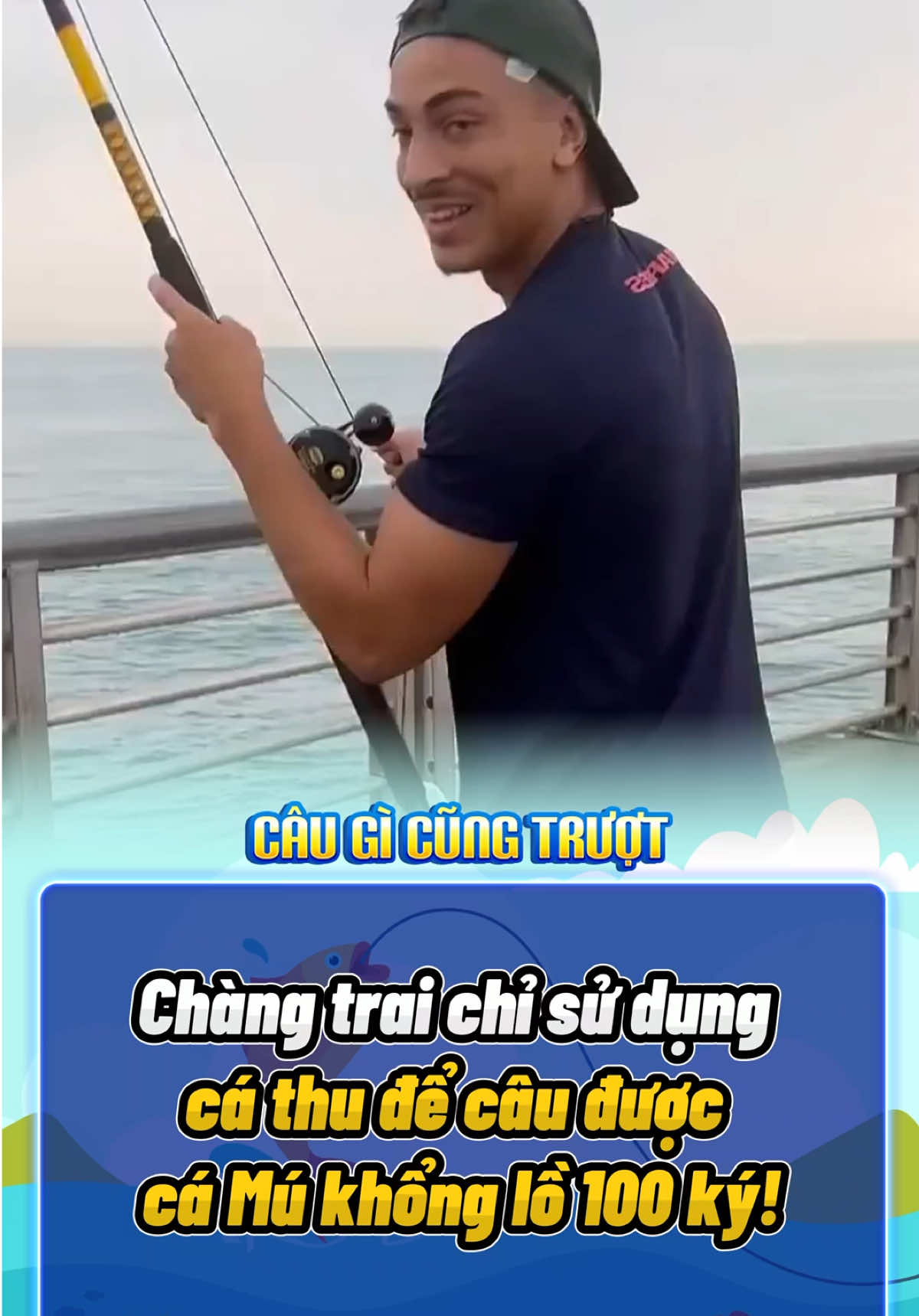 Chàng trai chỉ sử dụng cá thu để câu được cá Mú khổng lồ 100 ký! #fishing #fishinglife #rarecatch #fishingtok #foryou 