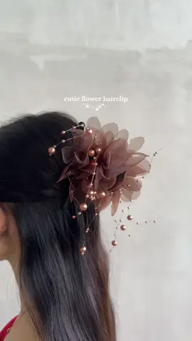 Mesh flower hairclip, super cutesy!!🥹🫶 flower hairclip flower large hairclip flower hairclip set flower hairclip for beach  flower hairclip mini #flower #flowerclip #flowerhairclip #hairclip #hairacessories 