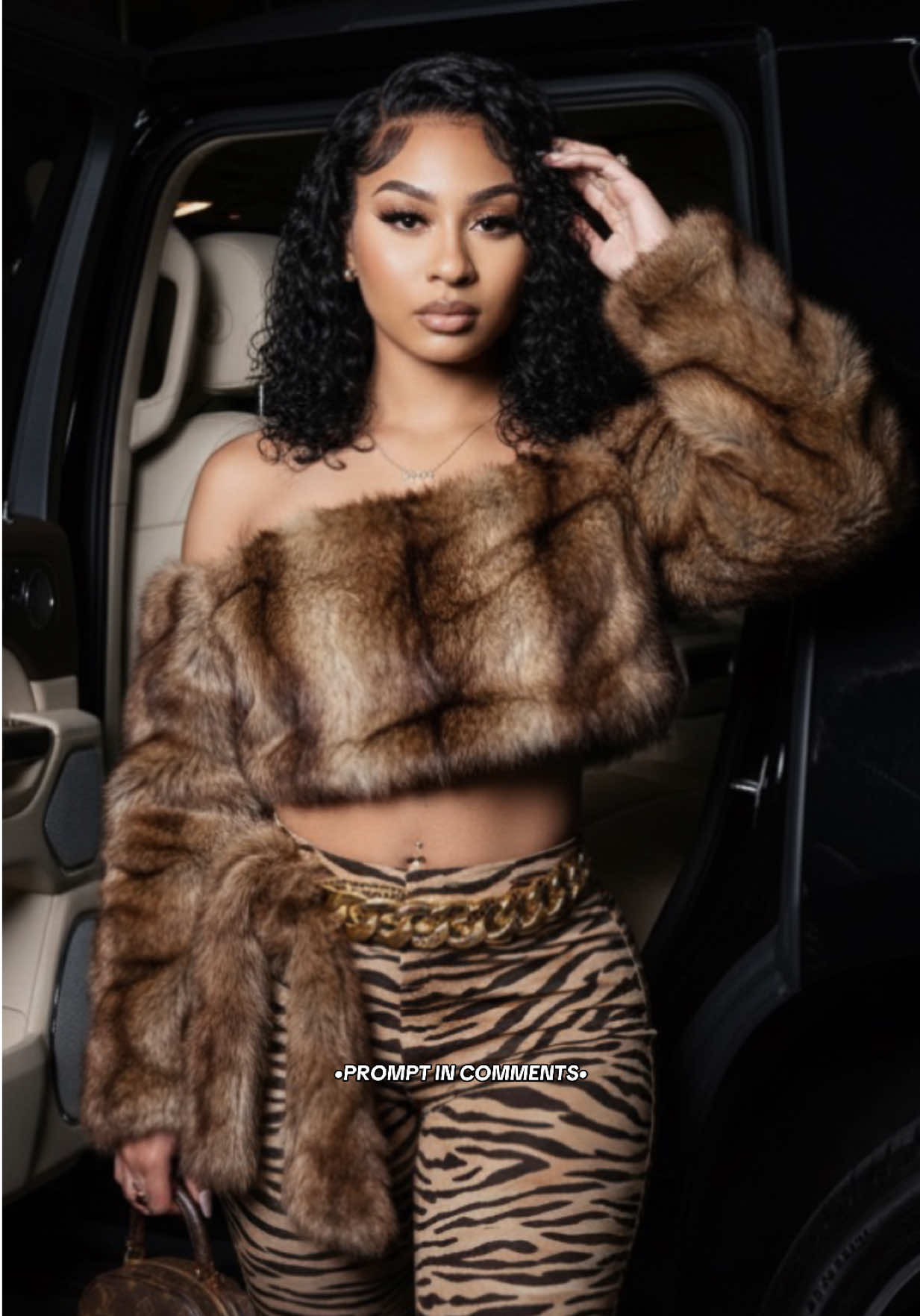 pretty & petty asf 🤎  post your results!  #googlegemini #aiprompt #promptqueenx #tigerprint #browns 