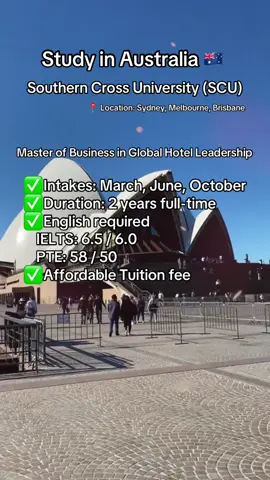 Study in Australia made easy with Global Touch Nepal Study in Australia – Southern Cross University (SCU) Master of Business in Global Hotel Leadership (MBGHL) 📍 Location: Sydney, Melbourne, Brisbane 🕒 Duration: 2 years full-time 🗓 Intakes: February, July 2026 ✅ English Requirement: IELTS: Overall 6.5 (no band less than 6.0) PTE: Overall 58 (no score below 50) Lower scores may be accepted with an English pathway program 💰 Affordable Tuition fee 📌 Additional Info: ✅Includes 600-hour internship as part of the program ✅Campuses: Sydney, Melbourne, Brisbane ✅Open to applicants with a bachelor’s degree in any field 🌐 Global Touch Nepal 📍 Location: 2nd floor, Shankhamul Marg, New Baneshwor, Kathmandu 📞 Contact Numbers: 01-5911469 | 9851337042 📧 Email: nepal@Myglobaltouch.com.au #globaltouchnepal #studyaboard #australia #master #melbourne 