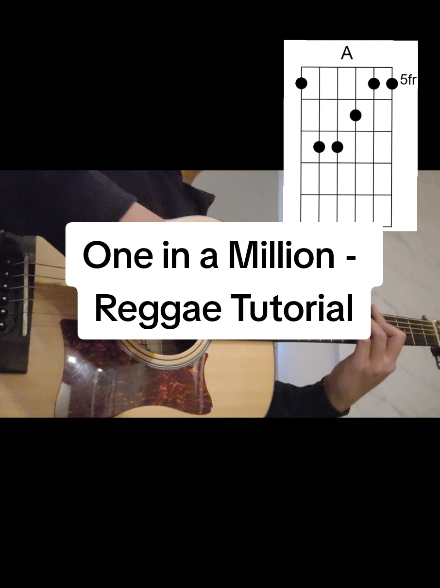 one in a million reggae cover tutorial | #reggae #oneinamillion #guitar #guitartutorial #fyp 