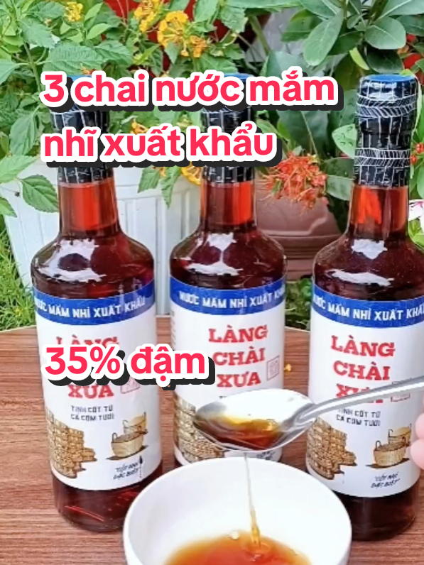 COMBO 3 chai nước mắm nhĩ xuất khẩu làng chài xưa vừa ngon vừa chất lượng #muasam #nuocmam #nuocmamtruyenthong #nuocmamlangchaixua #xuhuongtiktok 