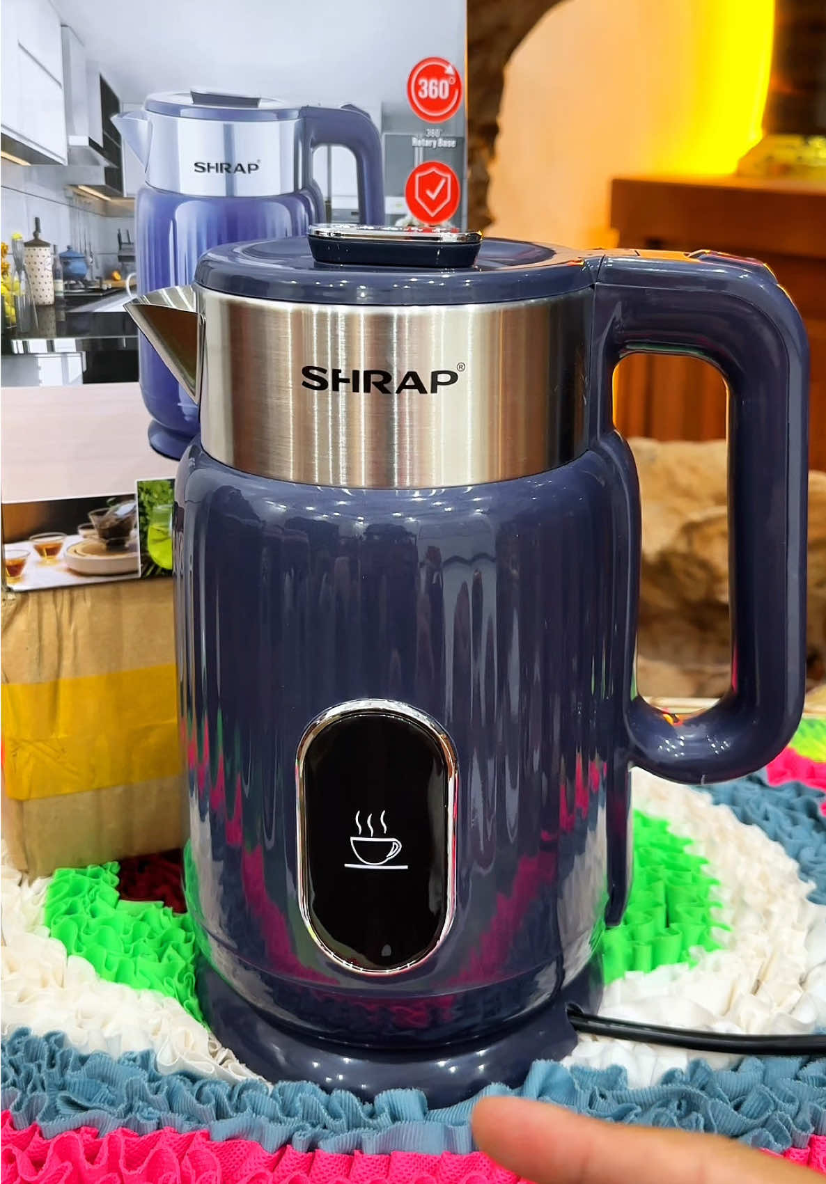 Ấm siêu tốc 2 lớp cách nhiệt cách điện#emtuyettaphoa #xuhuong #amdunsieutoc #amsieutocsharp 