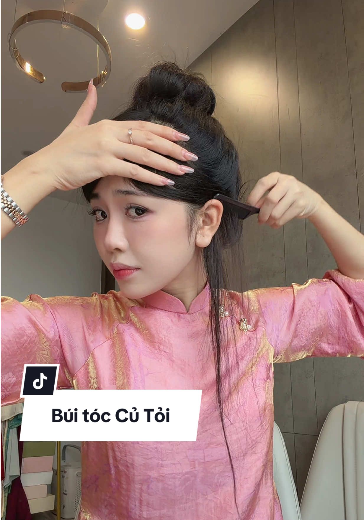 Có hứa vs mn sẽ ra video làm tóc❣️ 10 phút để có kiểu tóc SANG, DỊU, GỌN cùng mình nha ✅ xem 1 lần biết làm luôn. #buitoc #xuhuong 