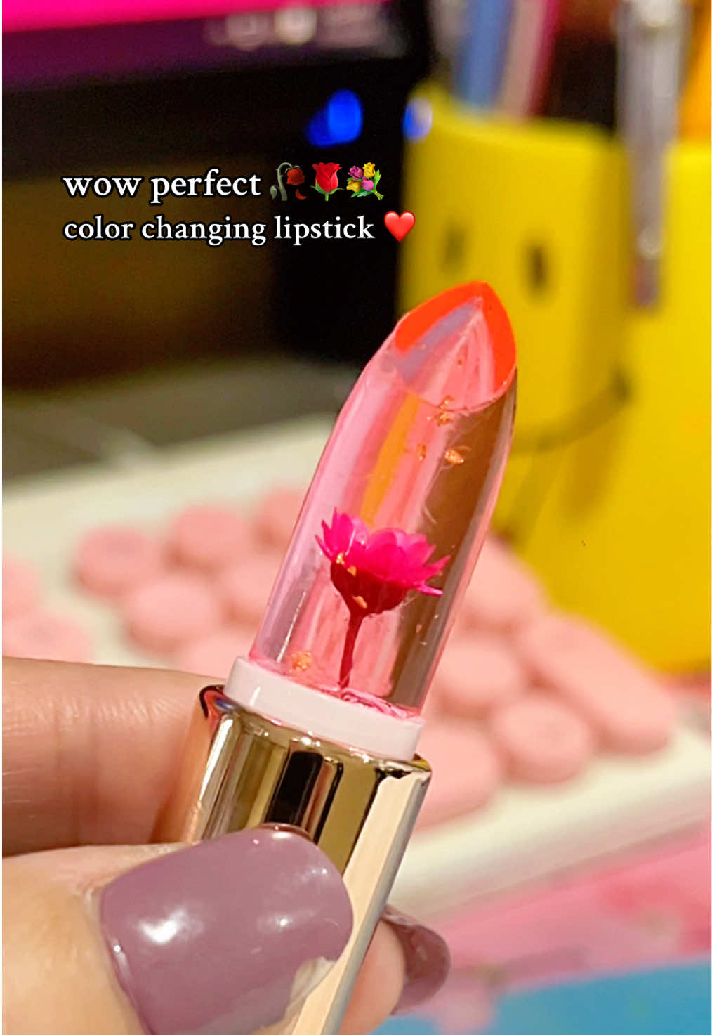 lipstick magic lipstick flower lipstick lip balm #lipstick #magiclipstick #flowerlipstick #lipbalm 