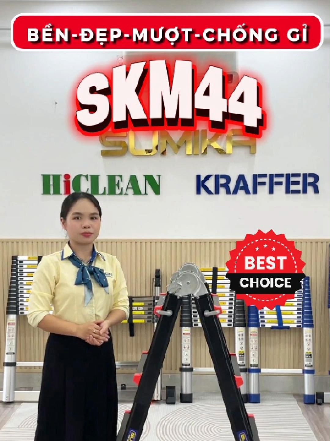 SKM44 – Thang rút lồng sơn tĩnh điện Lớp sơn tĩnh điện chống trầy, chống gỉ – bền đẹp lâu dài. Chân thang chắc chắn, đứng vững trên mọi địa hình. Thiết kế rút gọn tiện lợi, an toàn khi leo cao. 💥 Thang chuyên nghiệp cho thợ điện, thợ xây, công trình… 📦 Mua ngay – giao hàng nhanh, bảo hành 12 tháng! #sumika #thang #thanggapgon #thangsumika #thangchuA #thanggap #thangrutlong
