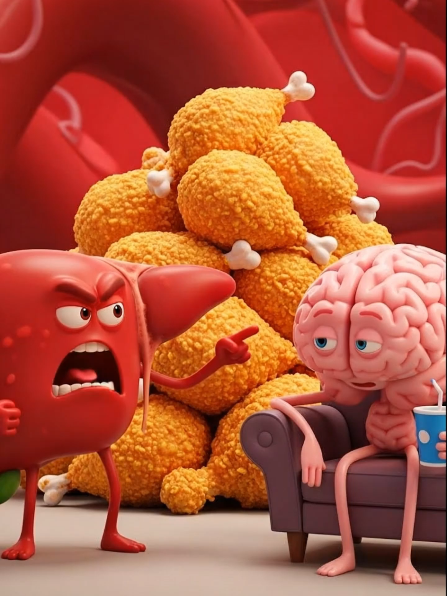 Gà rán, đồ chiên bạn ăn thì ngon đấy... nhưng tim, gan, mắt đang kêu cứu mỗi ngày! Và nếu để não lên tiếng thì tất cả phải im lặng 😅 Uống Sữa Nghệ Gạo Lứt Thuần Chay mỗi ngày để nâng cao sức khỏe cho mấy 