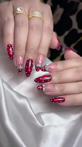 Red polkadot❤️ #เล็บเจลบางปะกง #เล็บเจล #เล็บเจลแปดริ้ว 