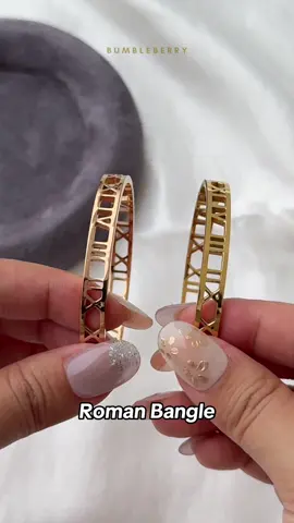 Timeless piece❤️ Titanium Steel with 14K Gold-plated #bumbleberryjewelry #titaniumbangle #bangle #aksesoriswanita 