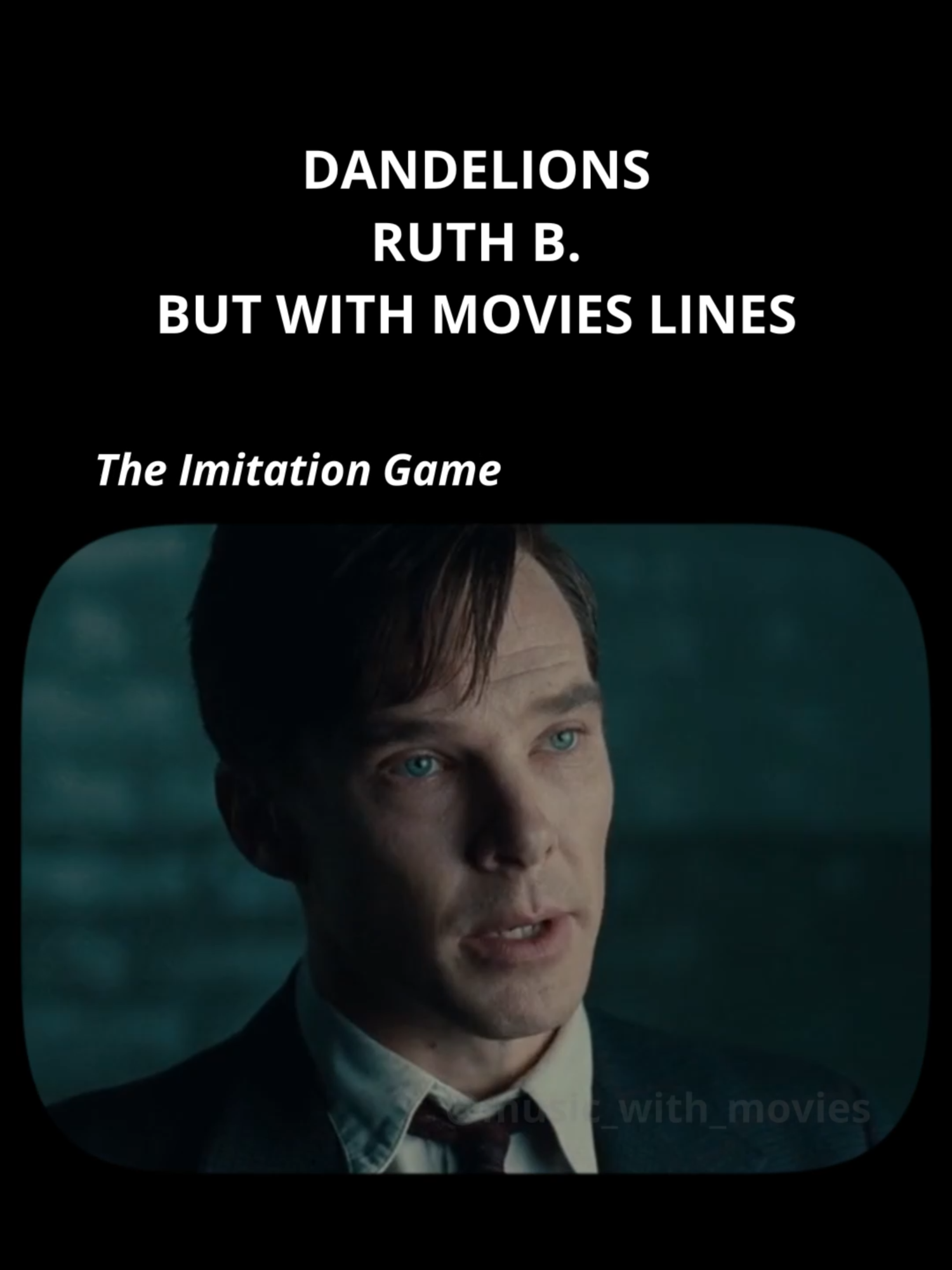 What if 'Dandelions', by Ruth B. was sing with movies lines and scenes from films and shows ? Don't forget to subscribe and tell me what songs you want me to do in the comments ! #movielines #moviesscene #dandelions #ruthb