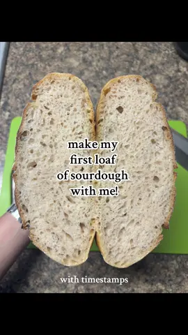 my first loaf of sourdough! it was demolished within 3 days 😛 #sourdough #sourdoughbeginner #sourdoughbread #sourdoughstarter #firsttime 