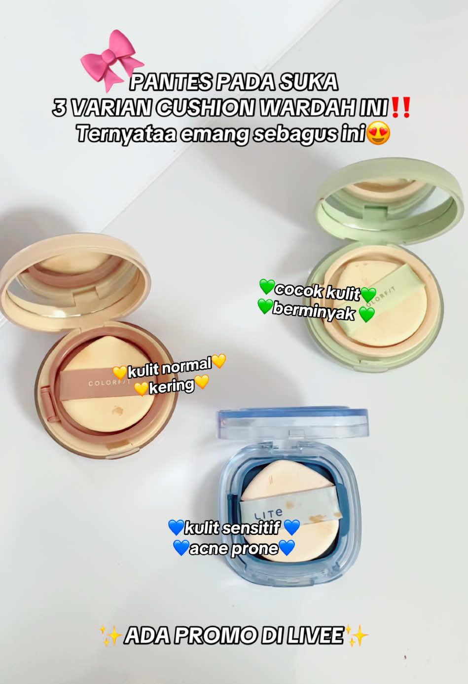 Best cushionn kalian yg manaa nihh??🤭😙🫵🏻 #wardah #cushion 