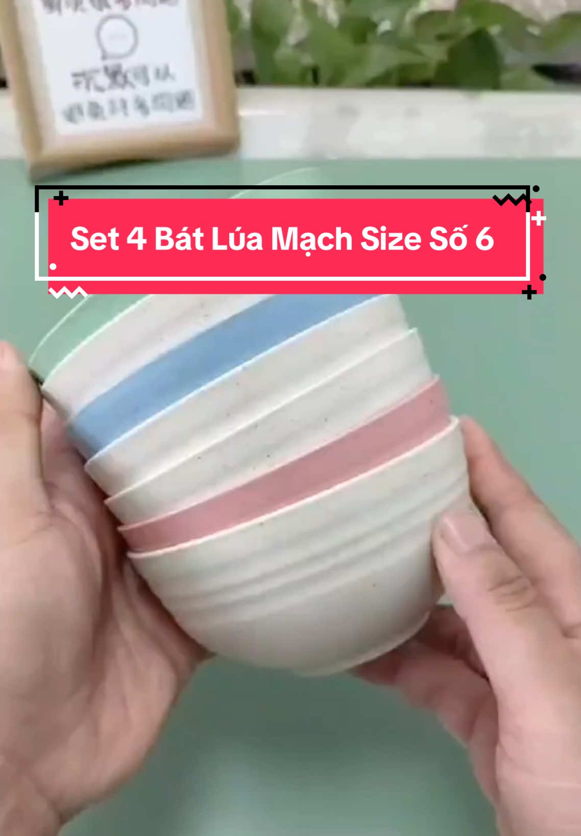Set 4 Bát Lúa Mạch Size Số 6 #tiktok #viral #xuhuong 
