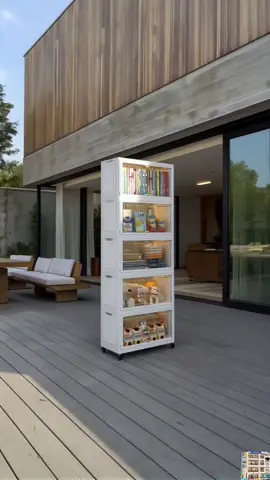 Kabinet storage beroda pintu tinted ruang besar kemas barang rumah lebih teratur cepat beli sekarang sebelum stok habis Hashtag #fypmalaysia #tiktokshopmalaysia #kabinetstorage #rakrumah #organiserumah