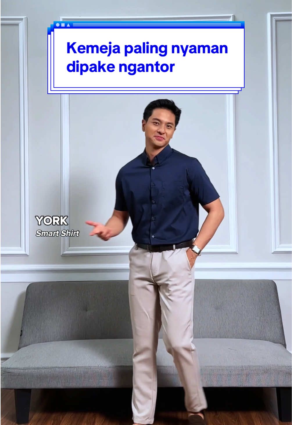 Udah pasti nyaman dan gak ganggu buat dipake ngantor 😎 #York #kemejapria #kemejakerja #kemejakantor #kemejacowok 