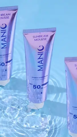 Plot twist: the sunscreen that feels too good to be true actually exists — hello, #SunbeamMousse 🤍💜 #ManicBeauty 