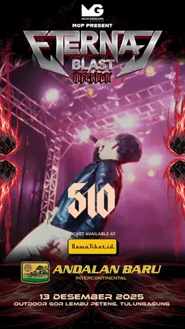 510 Squad sampai jumpa di area mosh pit.  Pastikan namanu tertulis dalam ritus agung ini. Tiket Rp 150.000  Tersedia di @dewatiket.id atau kunjungi link di bio. 13 Desember 2025, GOR Lembu Peteng Tulungagung #tulungagung #eternalblastinfernum #eternalblastfest #kediri  #blitar 