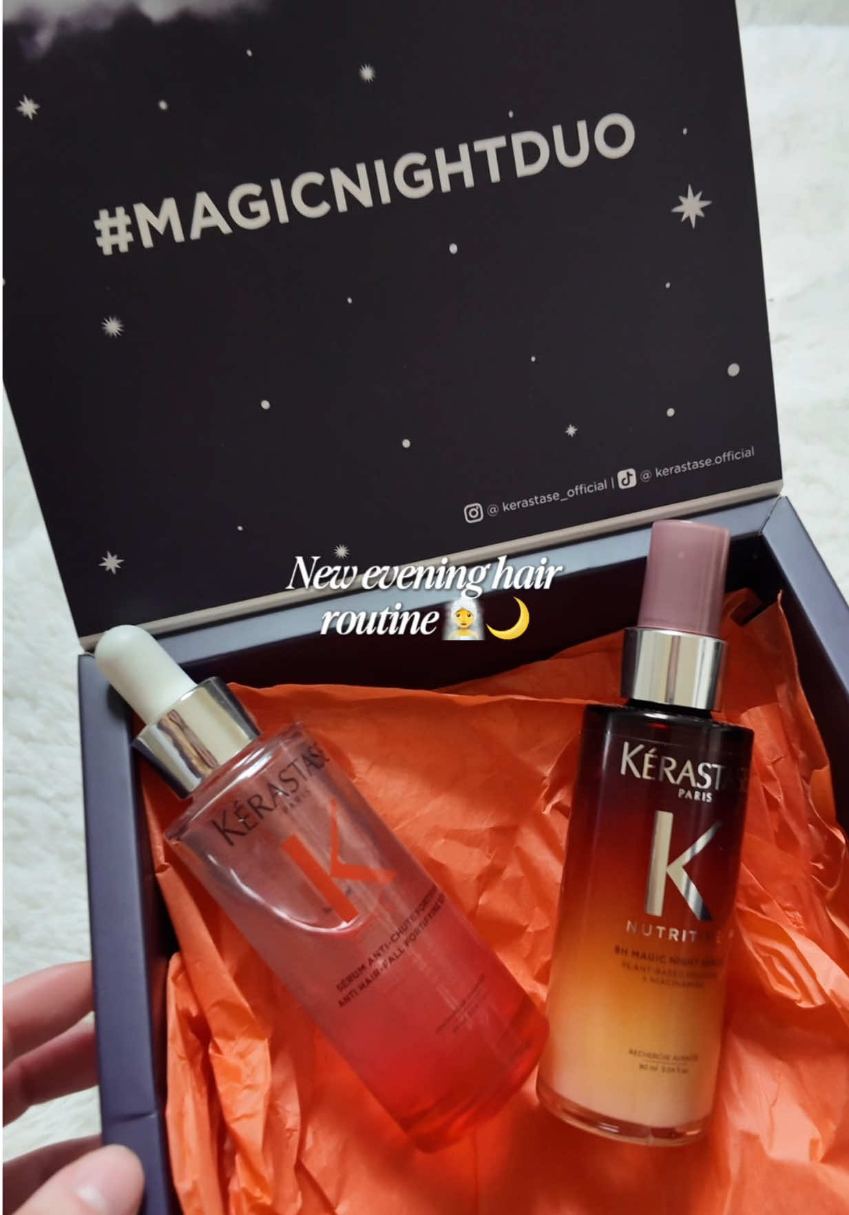 Ma nouvelle routine cheveux ✨ En partenariat avec Kerastase Official @Kérastase #magicnightduo #kerastasefrnightroutine​ Offert*