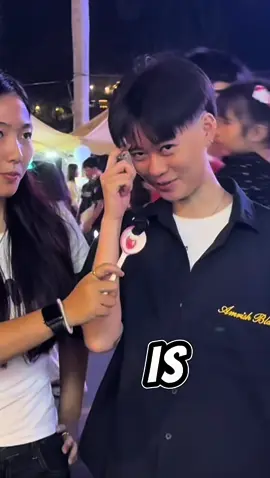 “ He’s good looking , sweet , tall , smart , rich “.  Giving people free food every questions we ask                                        #ex #JustEat #cambodia #foryou #fyp 