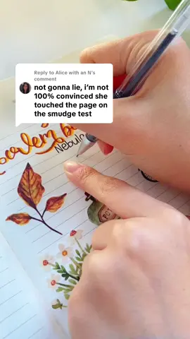 Replying to @Alice with an N Here’s the real smudge test! How would you rate the performance of the Nebula Gel Pens?🧐 #pen #pentest #stationery #tiktokshopblackfriday #fyp 