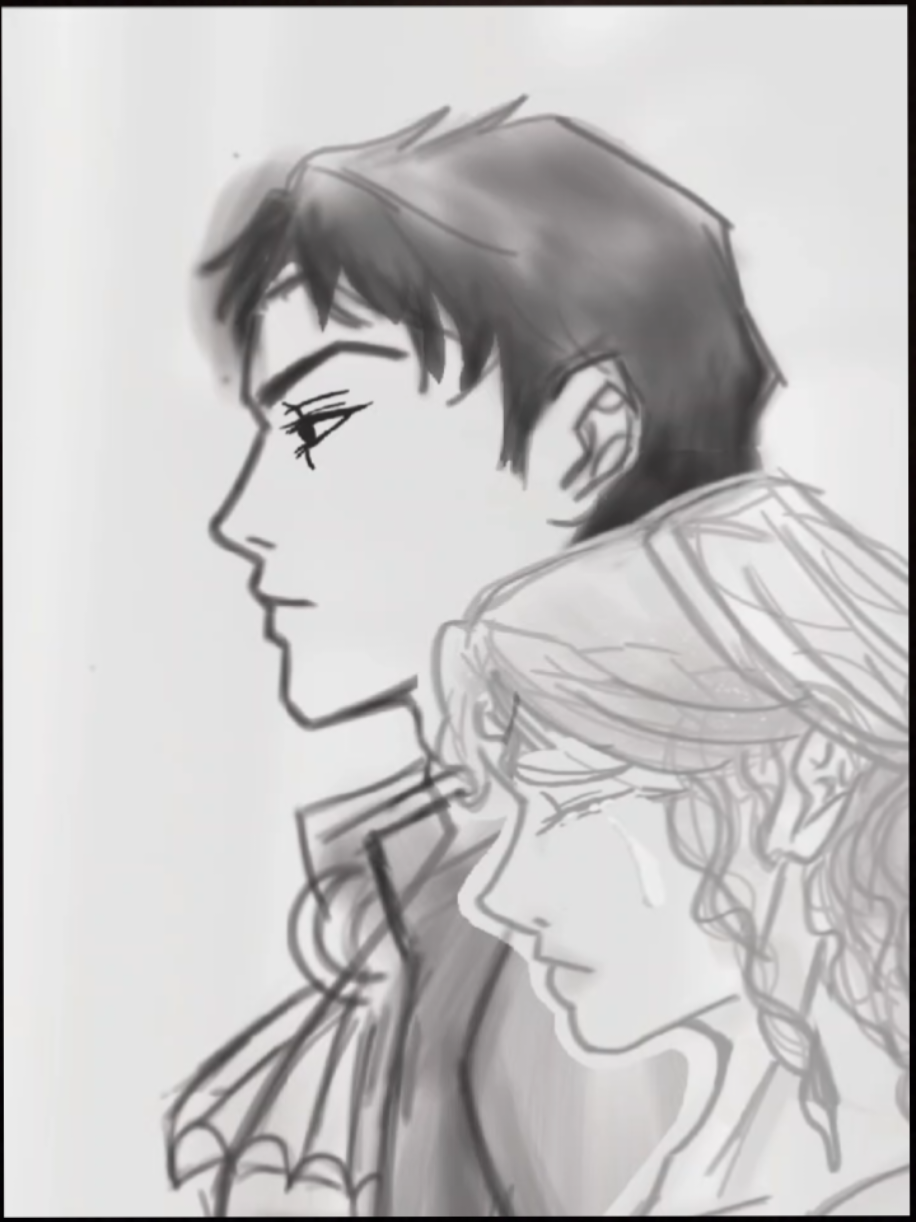 está es la segunda parte, la primera parte está en mi perfil  contexto: el principe sabía lo que hacía cuando aceptó en hacer este matrimonio, él sabía de la relación amorosa de la princesa con la mujer caballero pero no hizo nada para cancelar el arreglo matrimonial. lastimo a dos personas que se amaban, se ganó la tristeza de la princesa y el odio de la mujer caballero pero no solo es eso. Él también perdió algo a conciencia de sus actos, su amor verdadero que es la mujer bufón, él la ama Pero por las exigencias y reglas de la época, no hizo nada y por eso desvía la mirada con dolor y resignación en no querer ver a su amada y a las que lastimó   #fyp #art #goldenbrown2daparte #knight #princess 