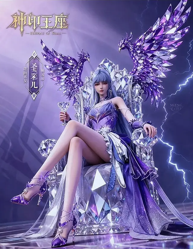 #throneofseal Shengcaier Cool poses she's really a real queen of assassin and a beautiful queen 😍🥰 #caier #shengcaier✨💜#haochen💜caier #haocai #fyp 