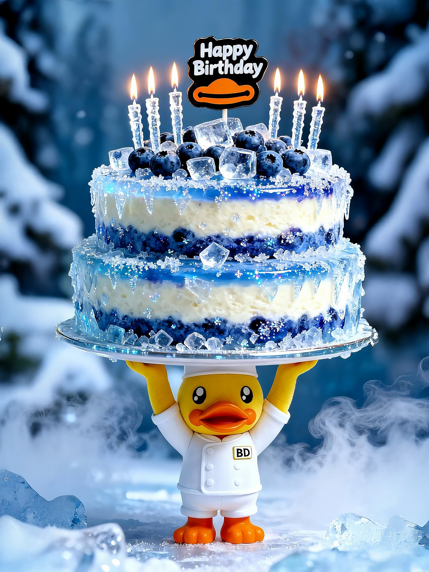 💗🎂Happy birthday~🎂💗 Through every season, B.Duck and friends are here to celebrate you. ❄️🌸🍂☀️ #BDuck #happybirthday #birthday #cake #cute