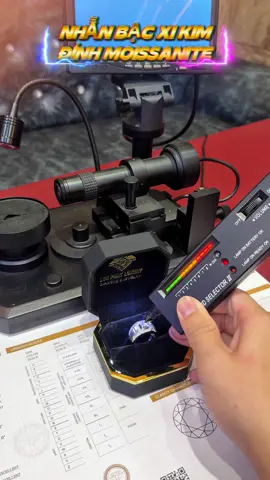 Nhẫn bạc đính Moissanite chỉ hơn 🍠 #trangsuc #bacxibachkim #moissanite 