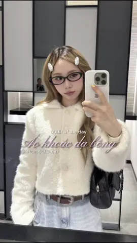 áo khoác dạ bông xinh iu #fyp #wearbychanlin #outfitideas #fitcheck #xuhuong 