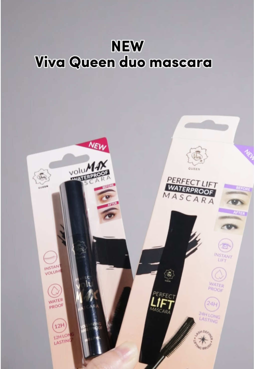 Kenalin duo bestie bulu matamu yang baru: Perfect Volumax Waterproof Mascara & Perfect Lift Waterproof Mascara 😉💕 #rekomendasimaskara #vivaqueenmascara #makeupvivaqueen 