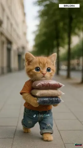 The poor kitten didn’t have cash to buy sweater so, his rich friends making fun of him  #BRILORA #ai #aicat #poorcat #sadcat