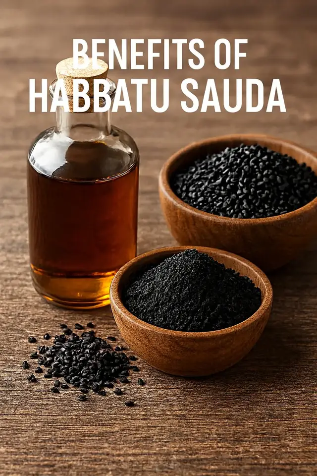 🌿 Key Benefits of Black Seed (Habbatu Sauda) 1. Supports the immune system Black seed is widely known for boosting immune response and overall body defense. 2. Anti-inflammatory properties It may help reduce inflammation in the body, benefiting conditions like joint pain and swelling. 3. Rich in antioxidants Helps protect cells from damage and supports overall wellness. 4. May help with respiratory health Traditionally used for asthma, allergies, cough, and congestion. 5. Supports digestive health Used to ease bloating, gas, indigestion, and stomach discomfort. 6. Helps regulate blood sugar levels Some studies show it may help maintain healthy glucose levels. 7. Supports healthy skin & hair Black seed oil is used for moisturizing skin, reducing acne, and strengthening hair. 8. Heart health support May help reduce cholesterol levels and support healthy blood pressure. 9. Antimicrobial effects Has natural antibacterial, antiviral, and antifungal properties. 10. Helps improve energy and vitality Used traditionally to reduce fatigue and improve overall stamina.#Hausatiktok #fypviralシ 