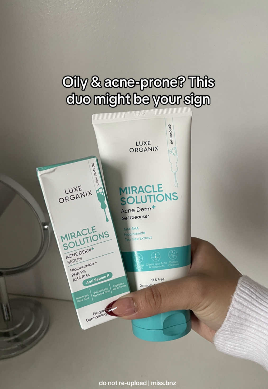 For my oily & acne-prone girlies, this duo is chef’s kiss 💋  @Luxe Organix Philippines  #luxeorganixph #cicarescue #luxeorganix #miraclesolution #skincare #fyp 